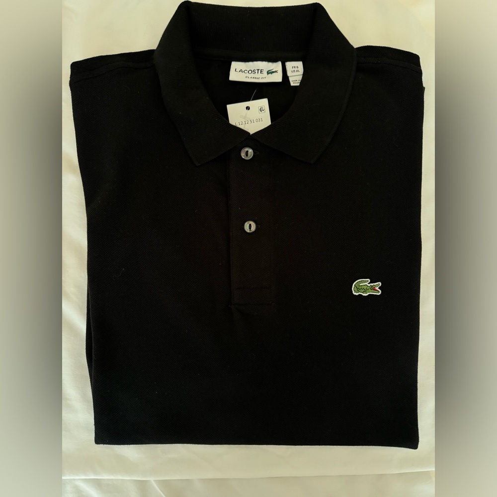 NEW Lacoste men’s black shirt in XL